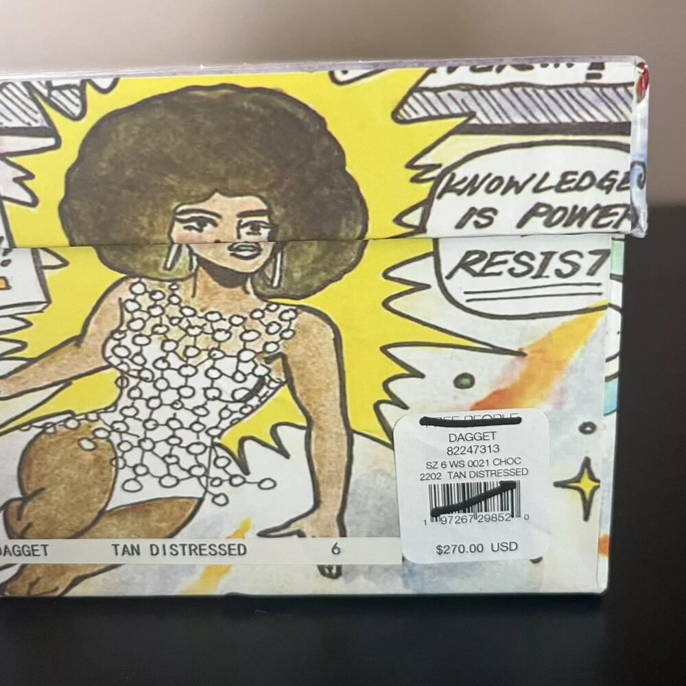 Jeffery Campbell Free People Dagget Chocolate Tan Distressed Boots Sz 6 - Picture 11 of 11